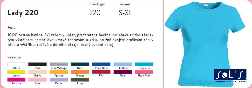 Dámská trička.