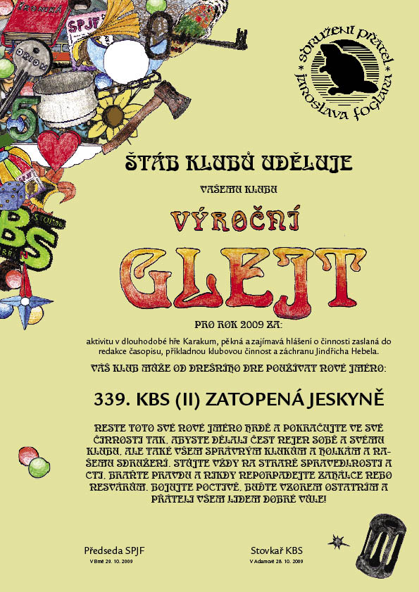 Výroční glejt.